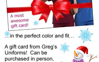 Gift card available online or in store, perfect size and perfect fit!